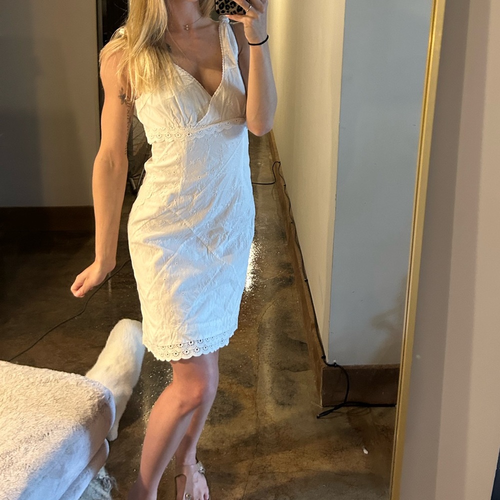 Lilly Pulitzer White Floral Textured Dress Size 4